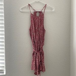 Hollister pink floral romper
